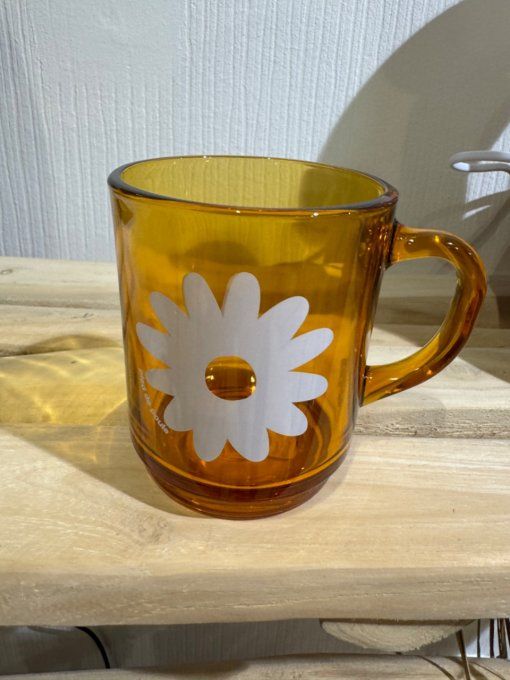 Mug rétro Duralex Pied de Poule orange 