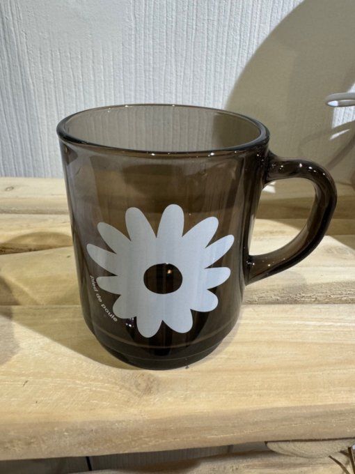 Mug rétro Duralex Pied de Poule Noir 