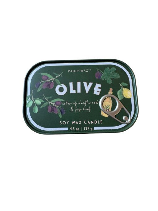 Bougie boîte de conserve Olive 